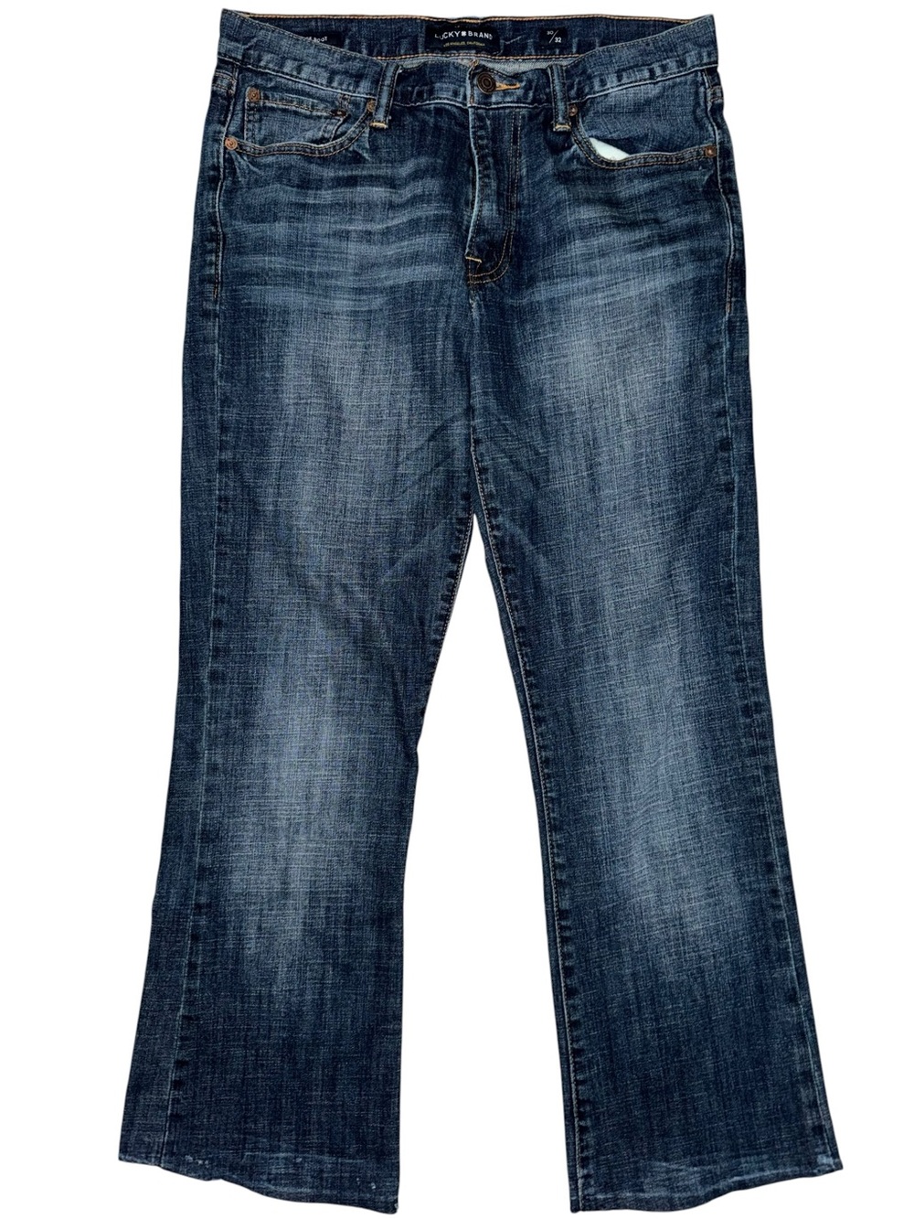 Lucky Brand 367 Vintage Boot Jeans Mens 30 Medium Wash Faded Altered Hem Boot
